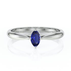 Solitaire saphir Clair de Lune - 1