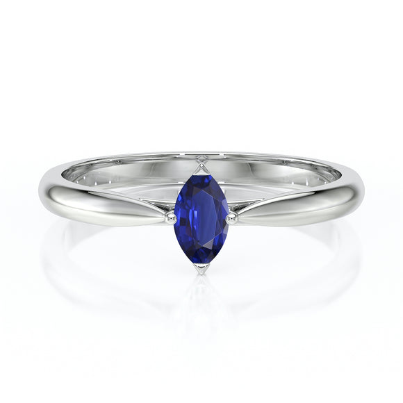Solitaire saphir Clair de Lune - 1