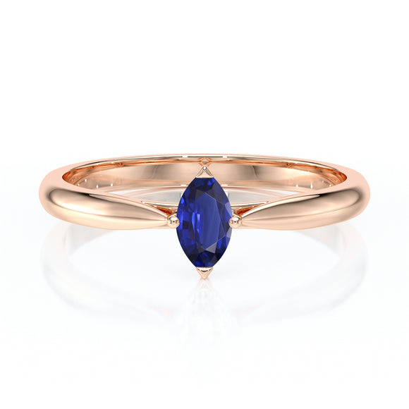 Solitaire saphir Clair de Lune - 1