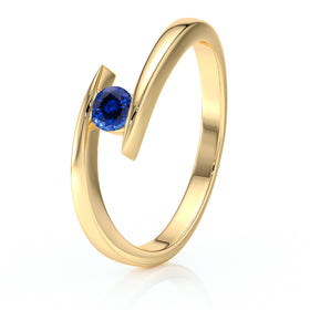 Solitaire saphir Etincelle d’Amour - 1