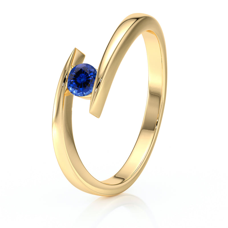 Solitaire saphir Etincelle d’Amour - 1