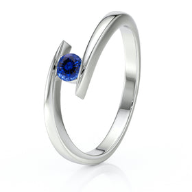 Solitaire saphir Etincelle d’Amour - 1