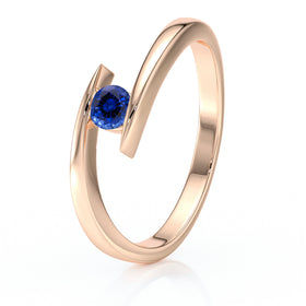 Solitaire saphir Etincelle d’Amour - 1