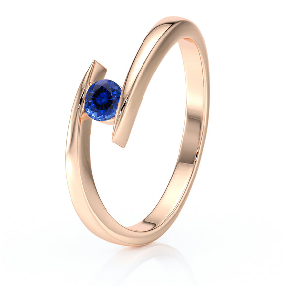Solitaire saphir Etincelle d’Amour - 1