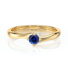 Solitaire saphir Lune de Miel - 3