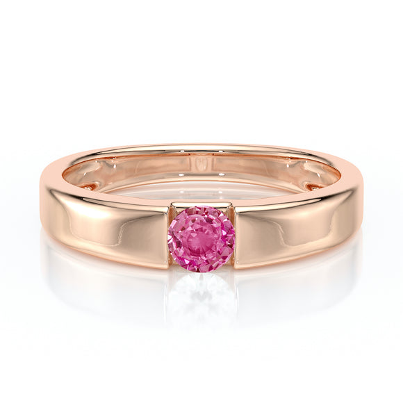 Solitaire saphir rose Pour Toujours - 3