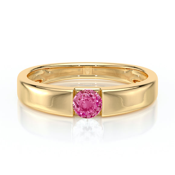 Solitaire saphir rose Pour Toujours - 3