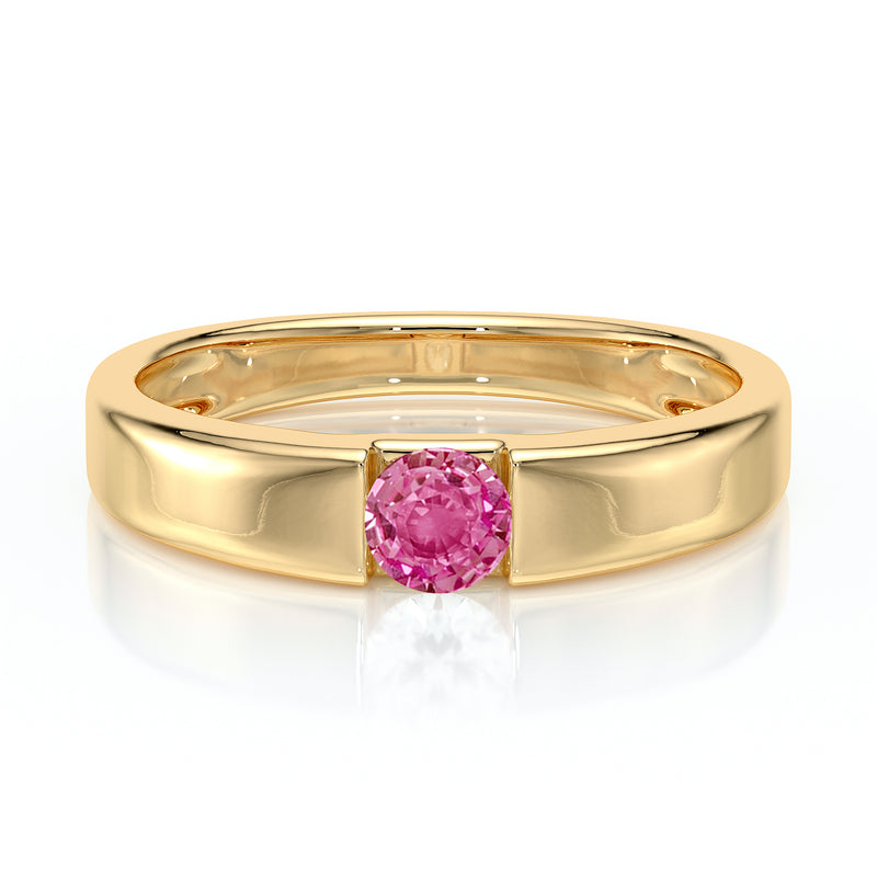 Solitaire saphir rose Pour Toujours - 3