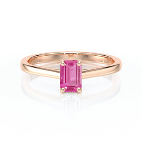 Solitaire saphir rose Une Promesse – 3