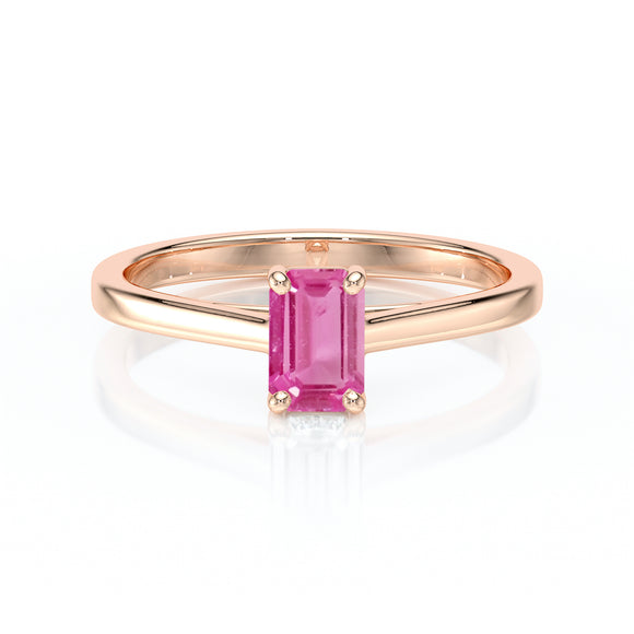 Solitaire saphir rose Une Promesse – 3