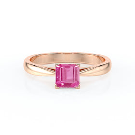 Solitaire saphir rose Une Promesse – 5