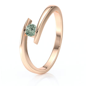 Solitaire saphir vert Etincelle d’Amour - 1