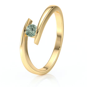 Solitaire saphir vert Etincelle d’Amour - 1