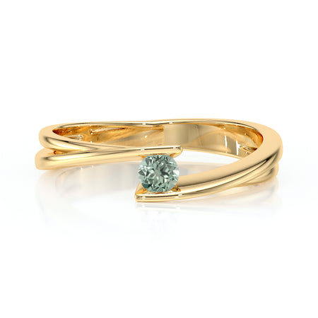 Solitaire saphir vert Etincelle d’Amour - 2