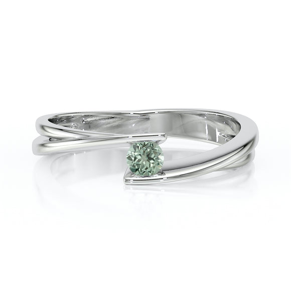 Solitaire saphir vert Etincelle d’Amour - 2