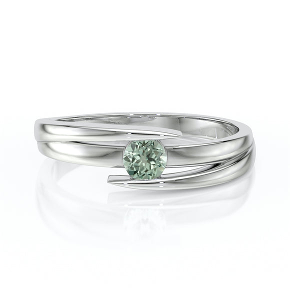 Solitaire saphir vert Etincelle d’Amour - 4
