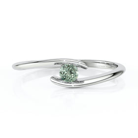 Solitaire saphir vert Etincelle d’Amour - 5