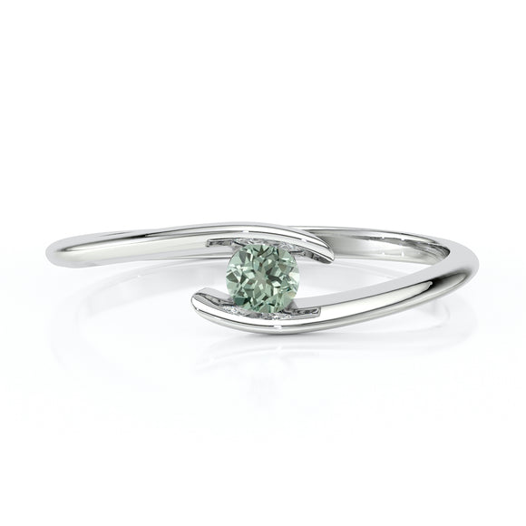 Solitaire saphir vert Etincelle d’Amour - 5