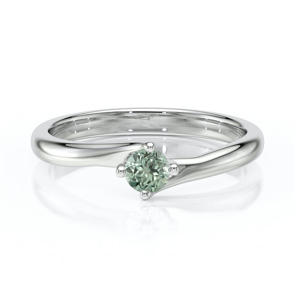 Solitaire saphir vert Lune de Miel - 3