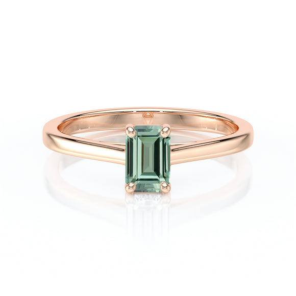 Solitaire saphir vert Une Promesse – 3