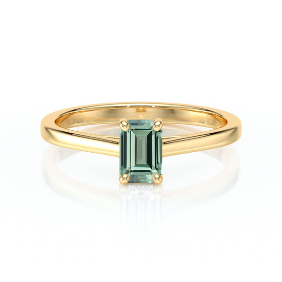 Solitaire saphir vert Une Promesse – 3