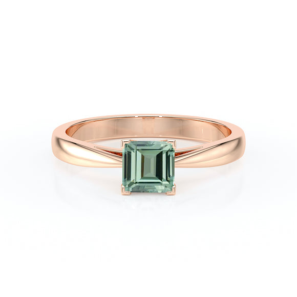 Solitaire saphir vert Une Promesse – 5
