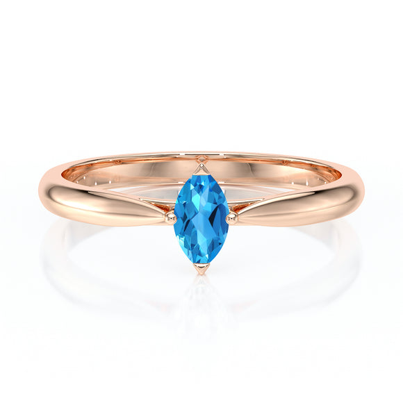 Solitaire topaze Clair de Lune - 1