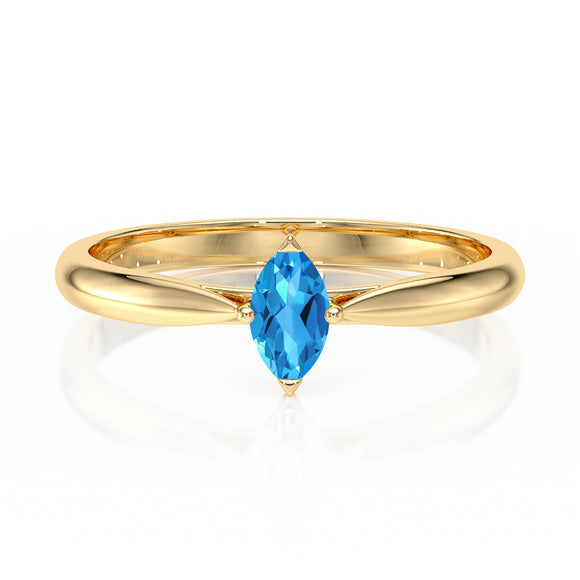 Solitaire topaze Clair de Lune - 1