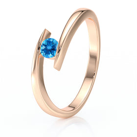 Solitaire topaze Etincelle d’Amour - 1