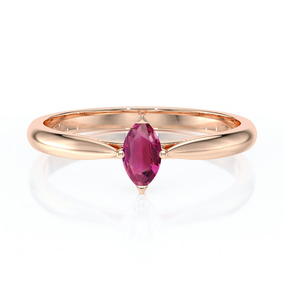 Solitaire tourmaline Clair de Lune - 1