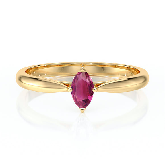 Solitaire tourmaline Clair de Lune - 1