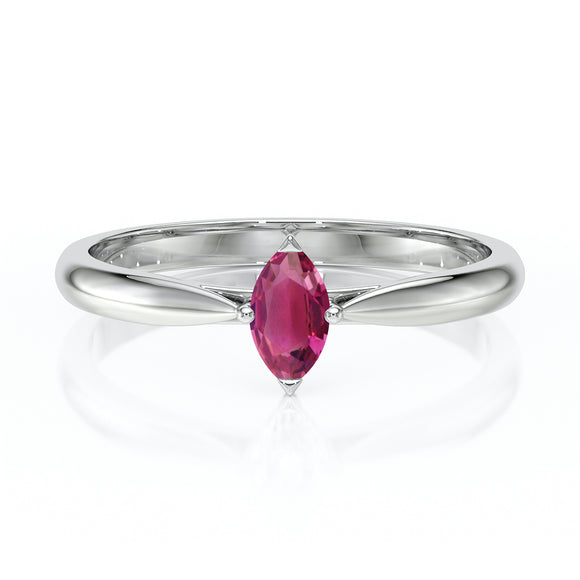 Solitaire tourmaline Clair de Lune - 1