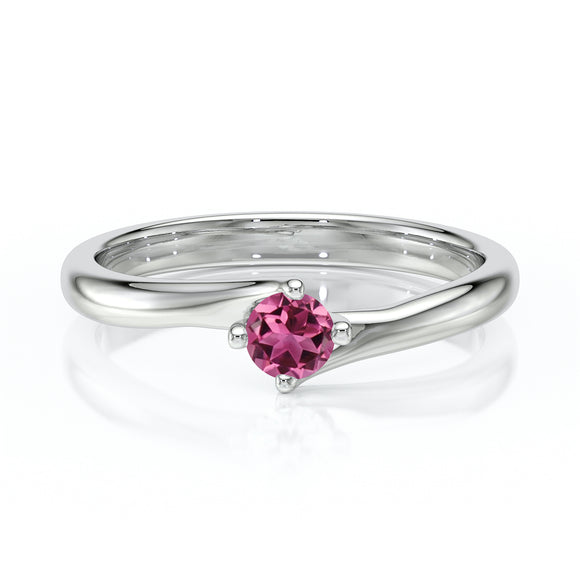 Solitaire tourmaline Lune de Miel - 3