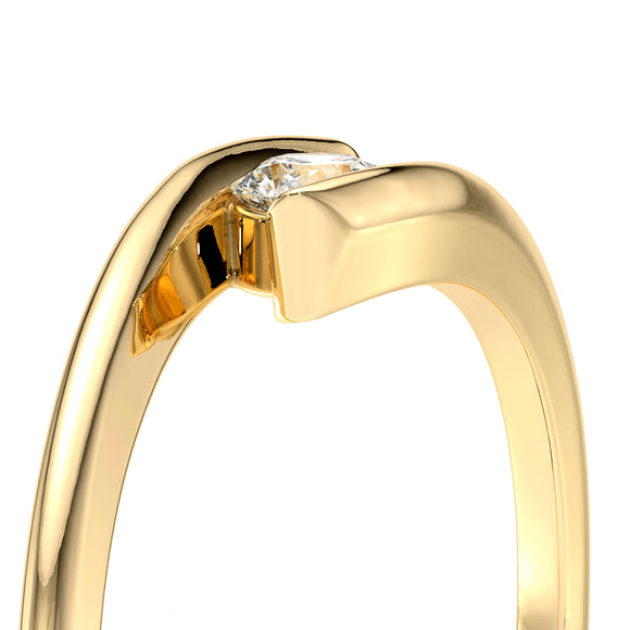 Solitaire saphir rose Etincelle d’Amour - 5