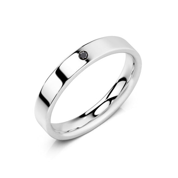 Alliance diamant noir Ruban Je Le Veux - 3,5mm