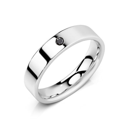 Alliance diamant noir Ruban Je Le Veux - 4,5mm