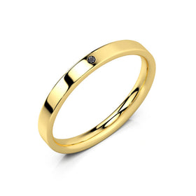 Alliance diamant noir Ruban Je Le Veux - 2,5mm