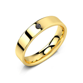 Alliance diamant noir Ruban Je Le Veux - 4,5mm