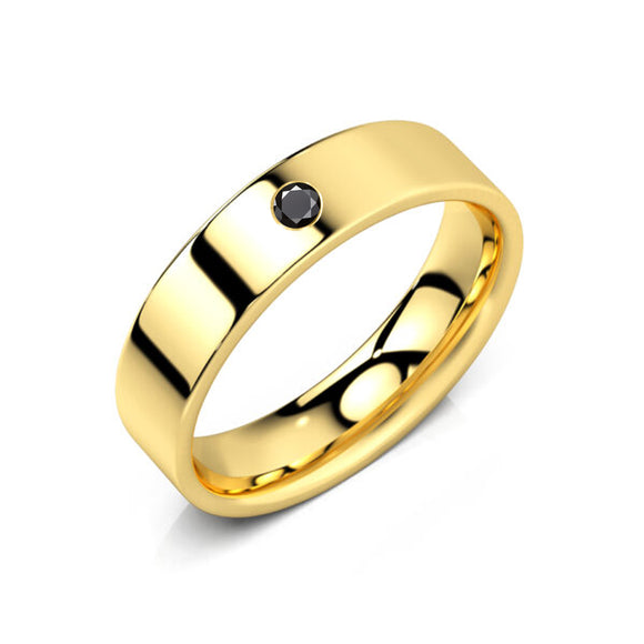 Alliance diamant noir Ruban Je Le Veux - 5mm