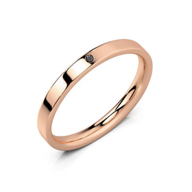Alliance diamant noir Ruban Je Le Veux - 2,5mm