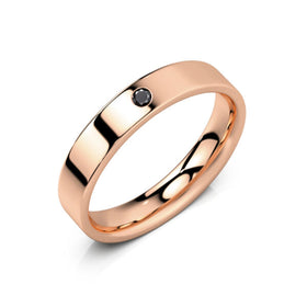 Alliance diamant noir Ruban Je Le Veux - 4mm