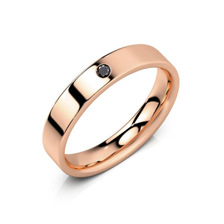 Alliance diamant noir Ruban Je Le Veux - 4mm