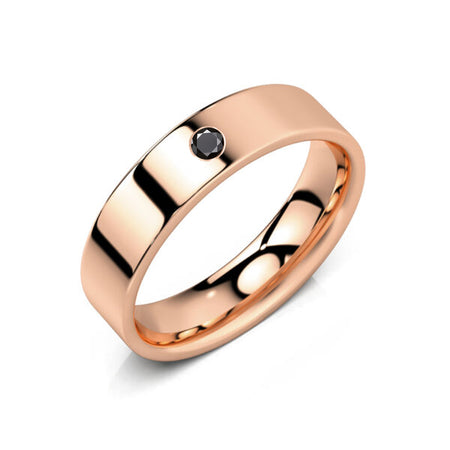Alliance diamant noir Ruban Je Le Veux - 5mm