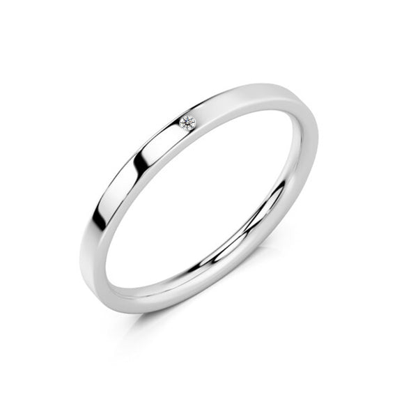 Alliance diamant Ruban Je Le Veux - 2mm