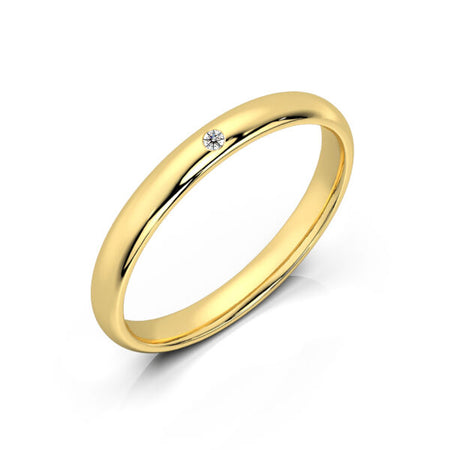 Alliance diamant demi jonc Pour le Meilleur - 2,5mm