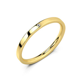 Alliance diamant Ruban Je Le Veux - 2mm