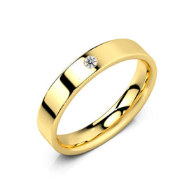 Alliance diamant Ruban Je Le Veux - 4mm