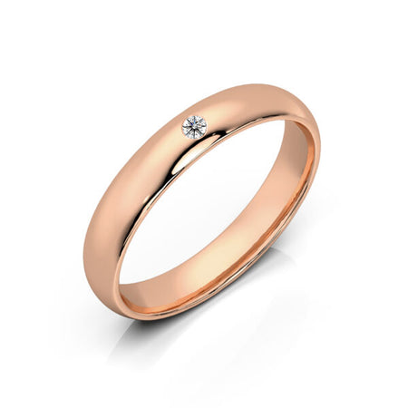 Alliance diamant demi jonc Pour le Meilleur - 3,5mm