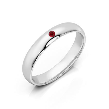 Alliance rubis demi jonc Pour le Meilleur - 3,5mm