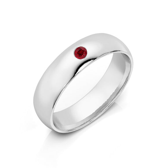 Alliance rubis demi jonc Pour le Meilleur - 5mm
